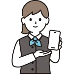 Female Mobile Phone Salesperson Upper Body SVG Icon